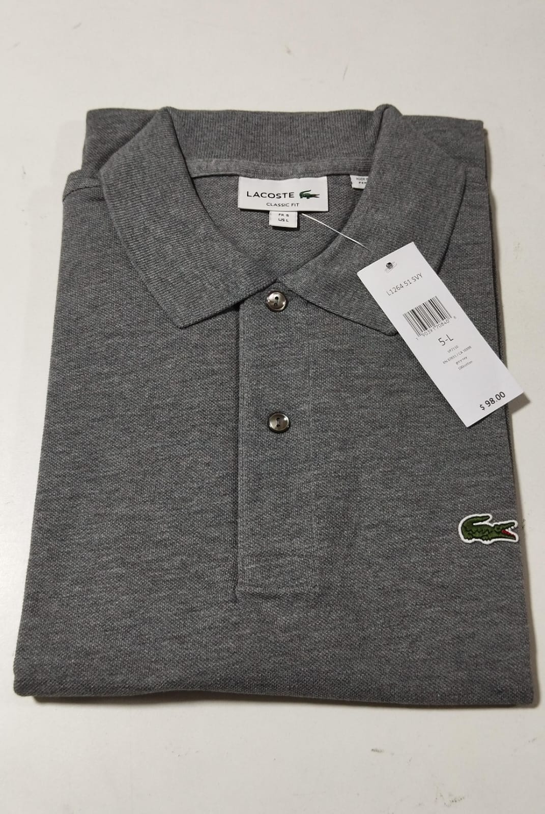 Camisero original Lacoste Gris